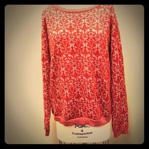 Red and silver sweater